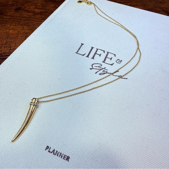 New Gorjana Gold Horn Pendant Necklace - Picture 2 of 2